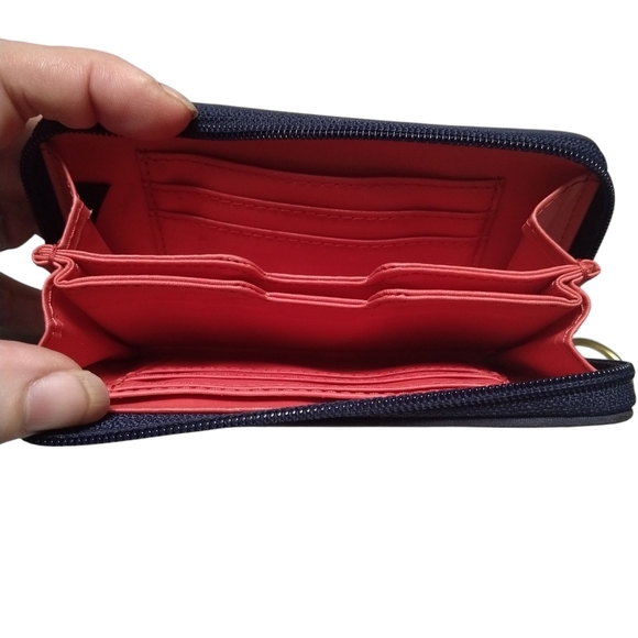 Fossil Key-Per Zip Around Blue Nights Women’s Clutch/Wallet And Carry All Set - Picture 6 of 7